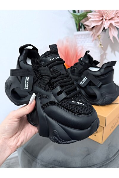 KATYDEA STORE Teniși VAN cu cristale negre ștanțate