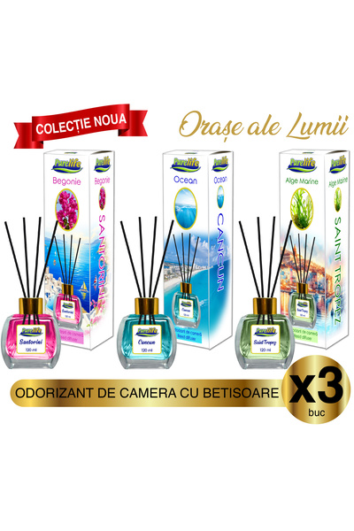 PureLife 3-Pack Pure Life Santorini Bougainvillea, Cancun Ocean & Saint Trope...