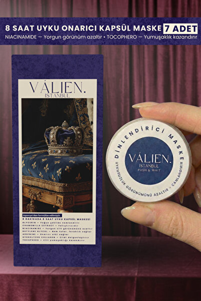 Válien. 8 Dakikada 8 Saat Uyku Canlandırıcı Kırışıklık Karşıtı Kapsül Maske -...