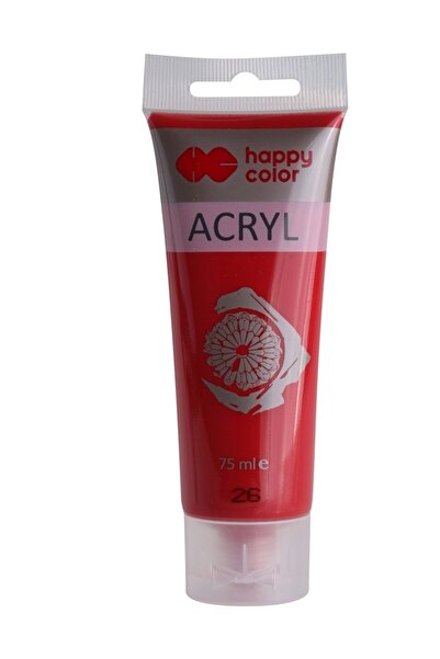 HAPPY COLOR Culoare acrilica 75ml, rosu inchis,