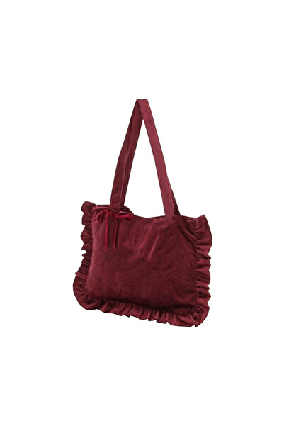 mononoke geantă de umăr din catifea cu volane