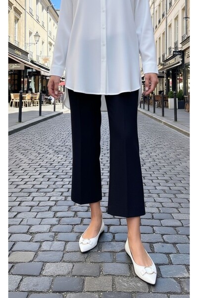 vvesario Scuba Çimalı Beli Lastikli Pantolon