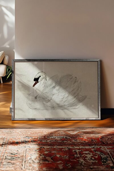 Postifull Tablou vintage, poster cu rama argintie, decor de perete vintage