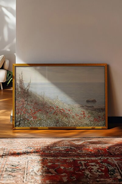 Postifull Tablou vintage, poster cu rama aurie, decor de perete vintage