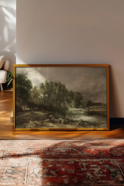 Postifull Tablou vintage, poster cu rama aurie, decor de perete vintage