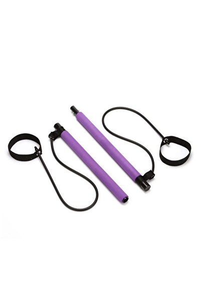 Fitness pro قضيب تمارين بيلاتس محمول من بيكي مع حلقات للقدمين - بنفسجي