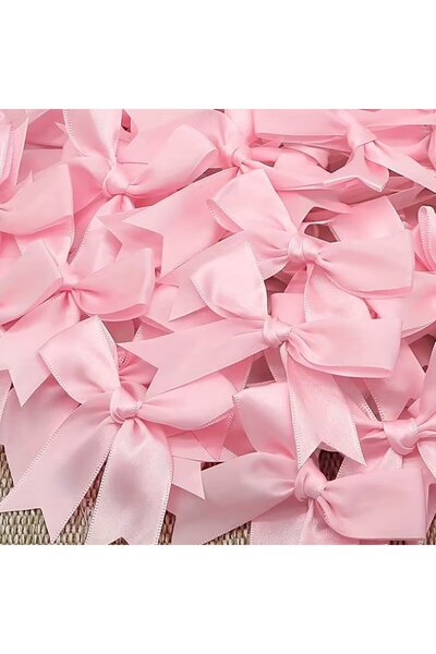Fiyonks Atölye Satin Ribbon Ready-Made Bow 10 Pieces, Suitable for Decoration...