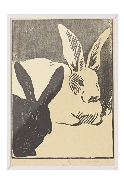 Postifull Tablou vintage, poster cu rama alba, decor de perete vintage