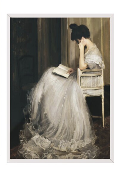 Postifull Vintage slika, poster u beloj ramovini, vintage zidni dekor