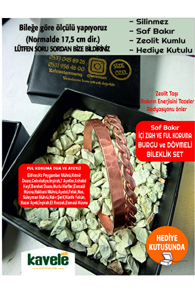 KAVELE Raw Pure Copper Real Hand Forged Copper Bracelet