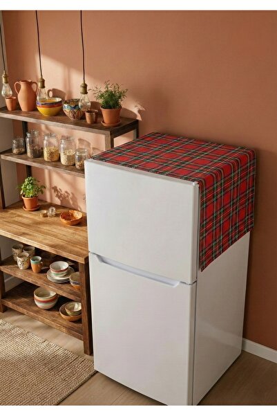 MiniStand Scottish Plaid Refrigerator Cover 70X120 cm Thin Fabric Decorative ...