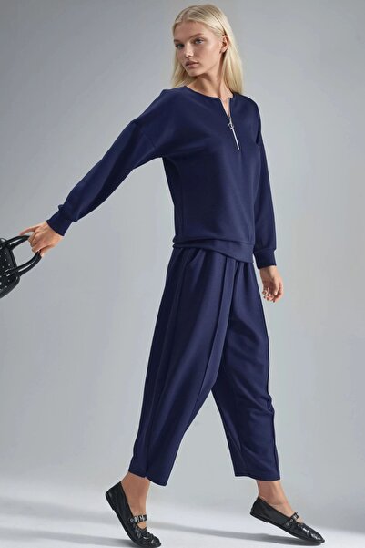 Hiccup Modal Textured Zippered Collar Double Suit Bersan Collection