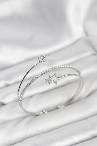 Inure Jewelry Starry Model Brass Silver Color Women's Bracelet