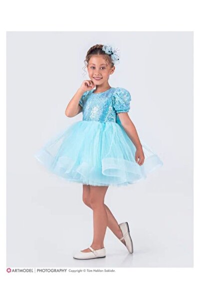 Esterella Tutu Green Skirted Girl's Sequined Short Sleeve Kikidi Dress /Puffy...