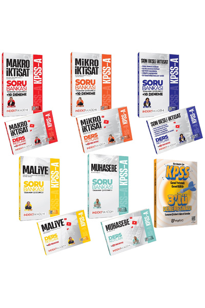 İndeks Akademi Yayıncılık 2026 KPSS A Grubu Maliye-Muhasebe-İktisat Çözümlü S...