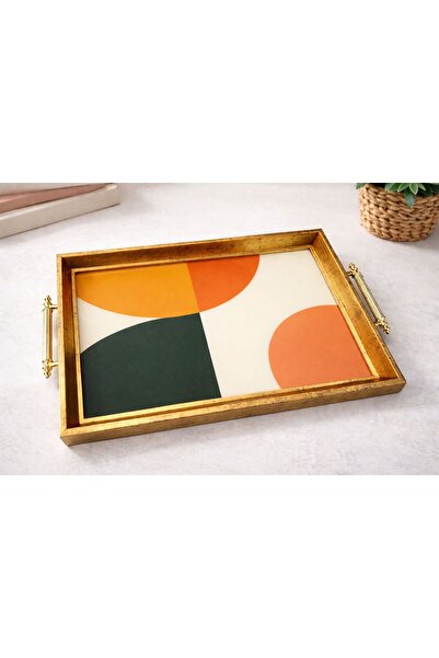 PINALE ART Lüx Dekoratif Nişan Söz Organizer Sofra Mutfak Servis Tepsisi 31x4...