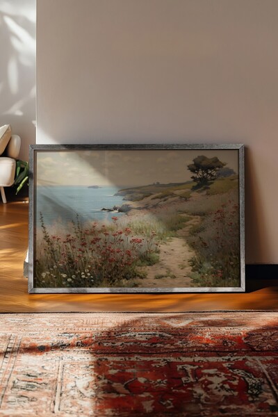 Postifull Vintage slika, poster u srebrnoj ramovani, vintage zidni dekor