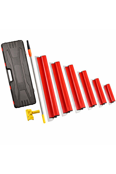 THOMAS Set of 6 professional steel trowels – 15, 25, 40, 60, 80, 100 cm, tele...