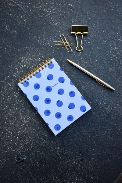 Paper Lab Studio Berry Blue A6 Spiral Bound Lined Notebook