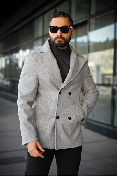 BASEL.CO Double Buttoned Lined Double-Breasted Cashmere Coat