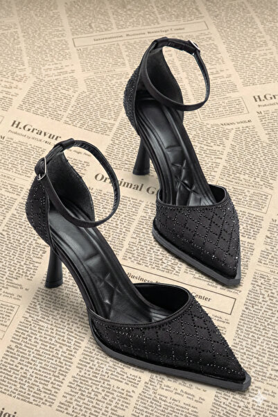 ELEVAM Stylish Heeled Women's Shoes with Stone Detail – Elegant and Modern De...