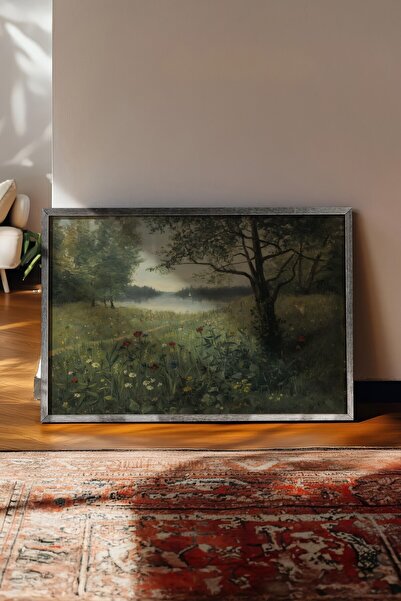 Postifull Винтидж картина, плакат със сребърна рамка, винтидж декорация за стена