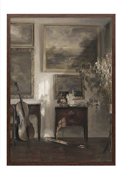 Postifull Vintage Tablo, Kahverengi Çerçeveli Poster, Vintage Duvar Dekoru