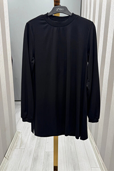 Ghisa Long Sleeve Basic Tunic Black Gsbasic4829