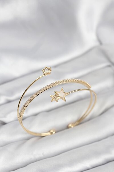 Inure Jewelry Starry Model Brass Gold Color Women's Bracelet