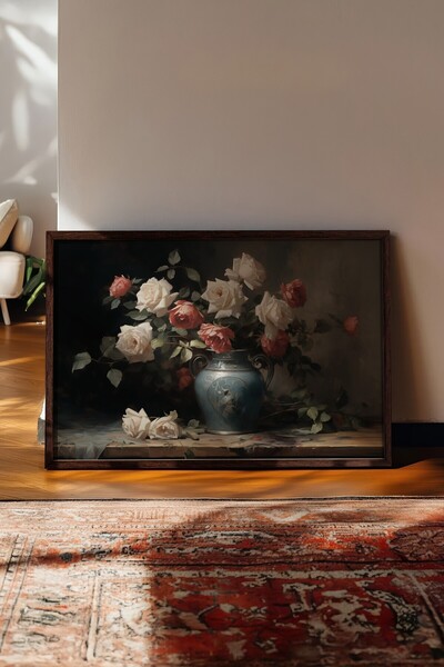 Postifull Vintage slika, poster u smeđoj ramovani, vintage zidni dekor