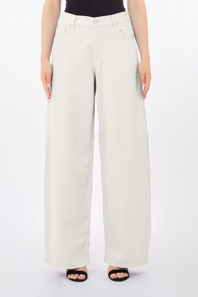 liu.jo Ekru Tencel Pantolon