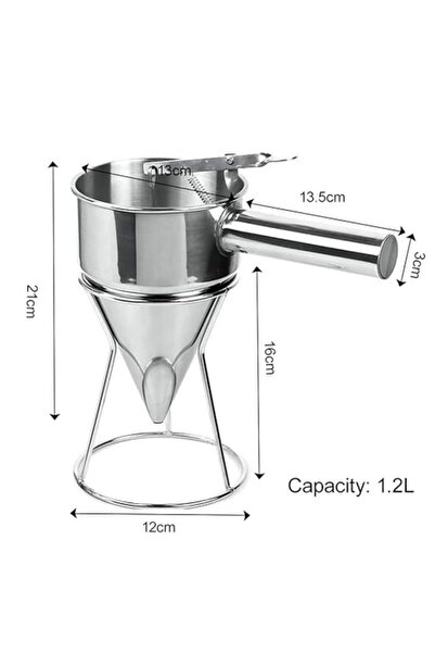 Generic Multi-purpose sweetened pancake mix dispenser, silver