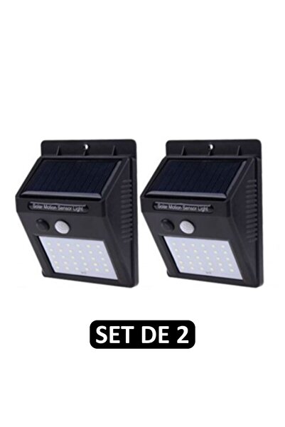hoffmans Set of 2 Solar Lamps 30 LED - Outdoor, Motion and Light Sensor, Wate...