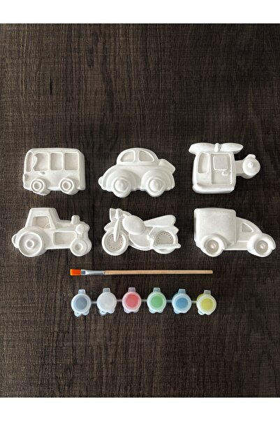 YADA 6 Adet Araçlar Büyük Boy Figür Boyama Seti - Çocuk Gelişimi - Anne Çocuk...