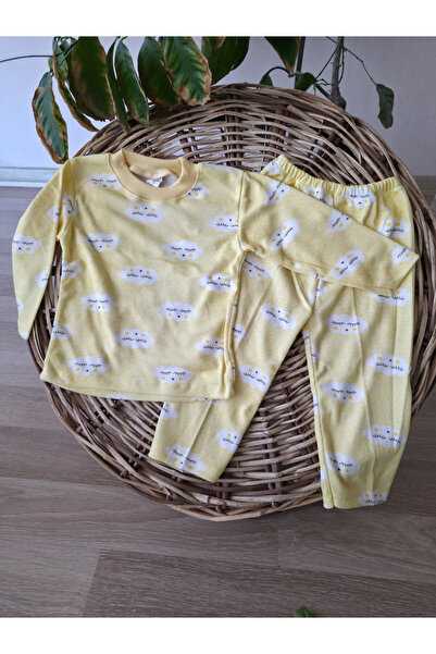 Özlev Baby Sleepy Cloud Printed 100% Cotton Baby Pajamas Set Night Wear