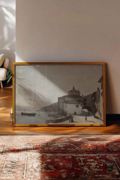 Postifull Tablou vintage, poster cu rama aurie, decor de perete vintage