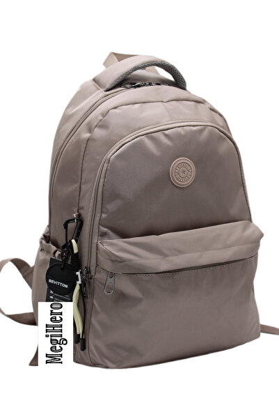 MegiHero 2200 Waterproof Fabric School Bag Unisex School Backpack Light Mink