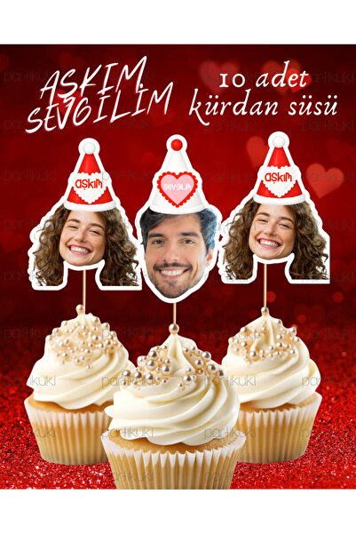 partikuki Kişiye Özel Fotoğraflı Aşkım Sevgilim Kürdan Süsü Sevgililer Günü C...