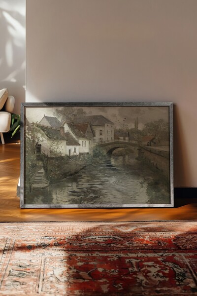 Postifull Vintage slika, poster u srebrnoj ramovani, vintage zidni dekor