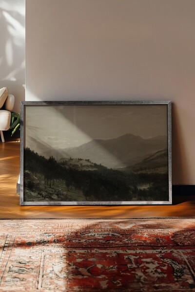 Postifull Tablou vintage, poster cu rama argintie, decor de perete vintage