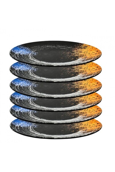 Raki Set of 6 Okimi melamine plates 22.5xh2cm