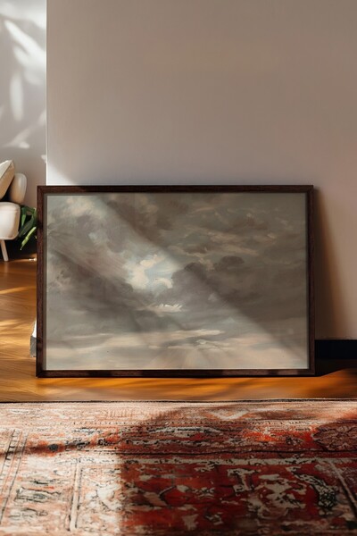 Postifull Vintage slika, poster u smeđoj ramovani, vintage zidni dekor