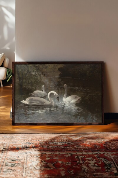 Postifull Vintage slika, poster u smeđoj ramovani, vintage zidni dekor