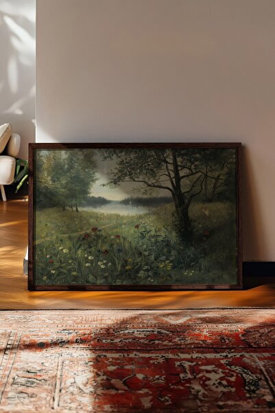 Postifull Vintage slika, poster u smeđoj ramovani, vintage zidni dekor