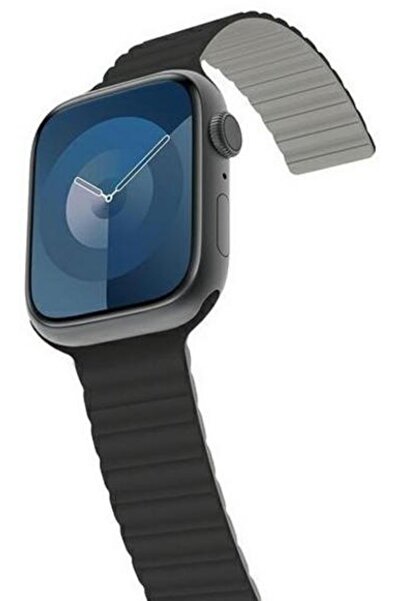 Other Curea din silicon ARAREE pentru Apple Watch 42/44/44/49mm, neagră și gr...