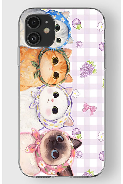 moonset Iphone 11 Uyumlu Baskılı Yumuşak Silikon Şeffaf Telefon Kılıfı