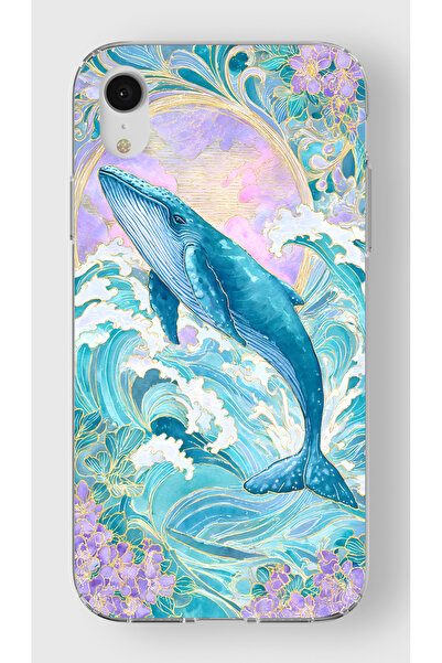 moonset Iphone XR Uyumlu Baskılı Yumuşak Silikon Şeffaf Telefon Kılıfı