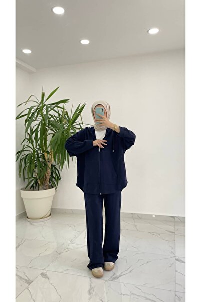 Minharir Set de bază cu glugă pentru femei, din două piese – Set cu croială l...