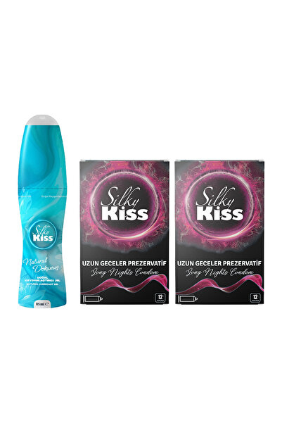 Silky Kiss Ansızın Paketi 2 - Natural Kayganlaştırıcı Jel ve 2 Kutu Uzun Gece...
