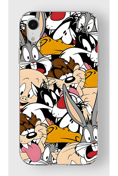 moonset Iphone XR Uyumlu Baskılı Yumuşak Silikon Şeffaf Telefon Kılıfı